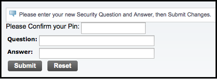security question screenshot