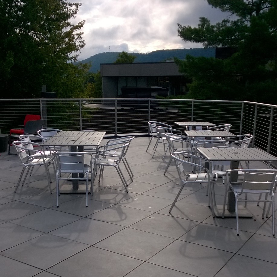 Brick Yard Point Rooftop tables