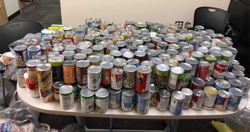 canned food donations